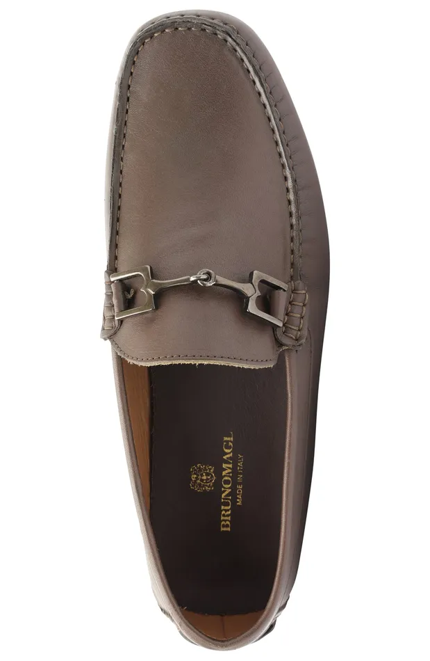 Bruno Magli Xander Leather Driving Moccasin 8211 Brown Men Casual Shoes
