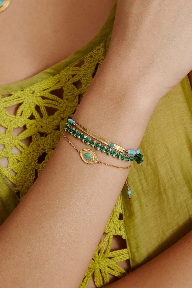 Chan Luu Bracelets Zana Single Wrap Bracelet Green Mix 8211 Women