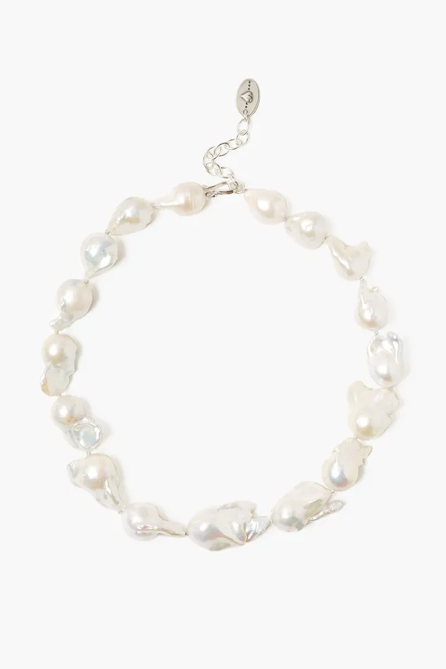 Chan Luu Necklaces White Baroque Pearl Collar Necklace 8211 Women