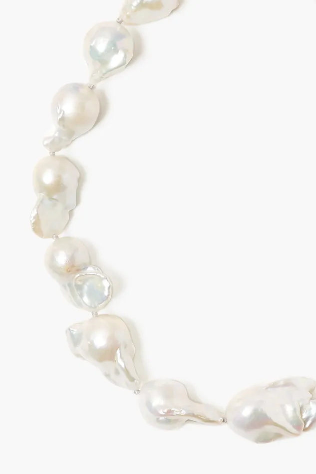 Chan Luu Necklaces White Baroque Pearl Collar Necklace 8211 Women