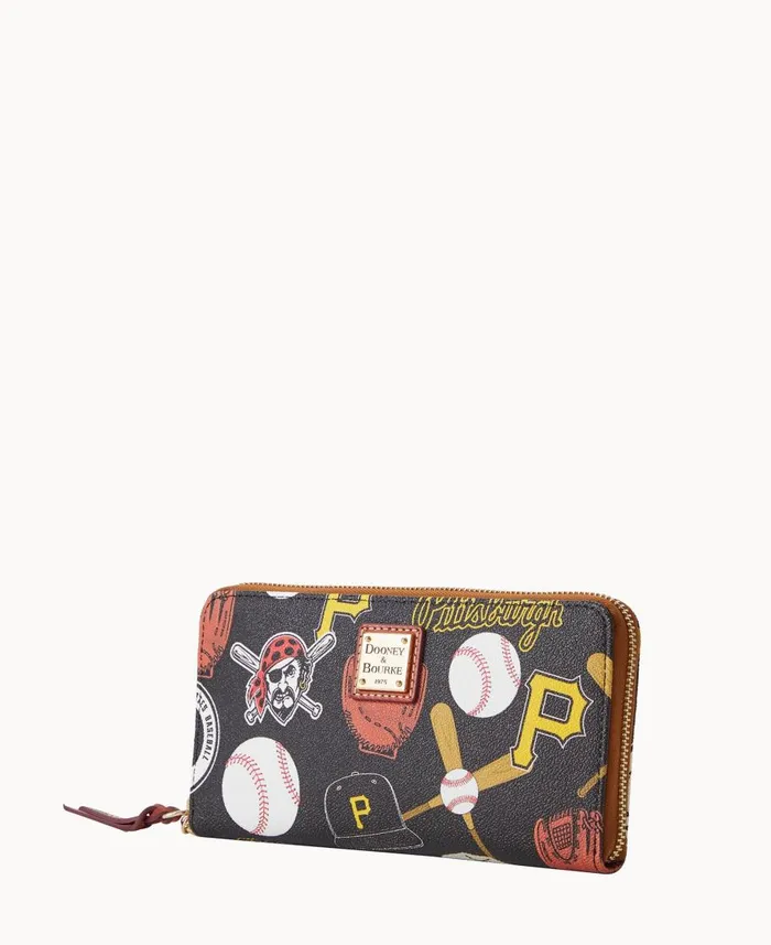 Dooney and Bourke Wallets MLB Pirates Large Zip Around Wristlet Pirates 8211 WomenMen Dooney and Bourke Wallets MLB Pirates Large Zip Around Wristlet Pirates 8211 WomenMen