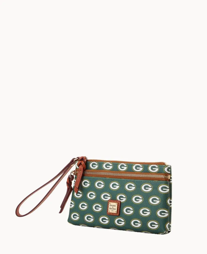 Dooney and Bourke Wristlets NFL Packers Double Zip Wristlet Packers 8211 WomenMen Dooney and Bourke Wristlets NFL Packers Double Zip Wristlet Packers 8211 WomenMen