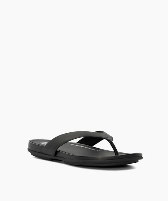 Dune London Black Sandals Women Gracie Toe Post Black Leather Toe Post Sandals Black