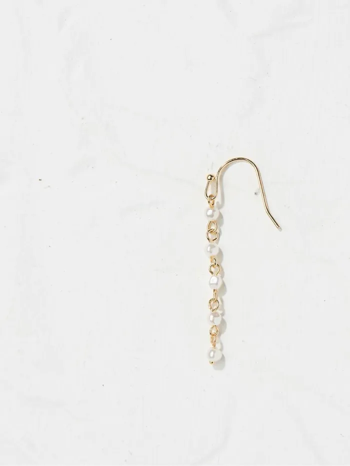 Fat Face Jewellery Gold Tone Pearl Chain Earrings 8211 Women
