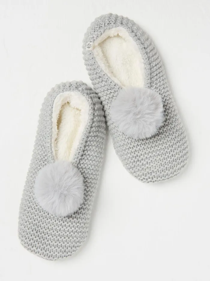Fat Face Pyjamas and Nightwear Grey Short Slipper Socks 8211 Women