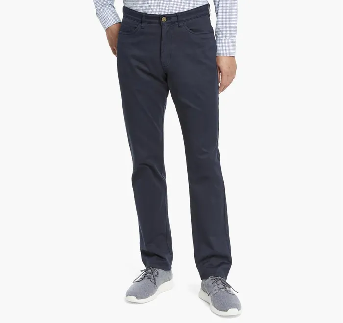 Johnston and Murphy FivePocket Pants Navy Men Pants and Jeans