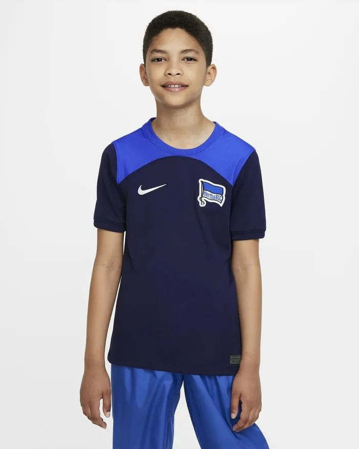 Kids Nike All Clothing Hertha BSC 202223 Stadium Away Blackened Bluehyper Royalwhite Kids Nike All Clothing Hertha BSC 202223 Stadium Away Blackened Bluehyper Royalwhite