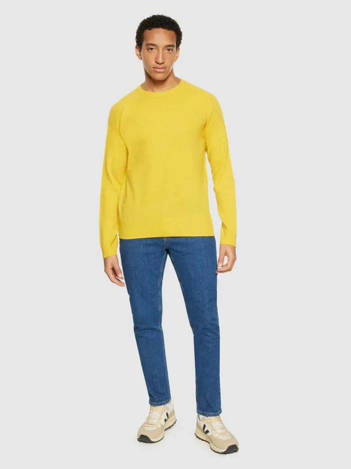 KnowledgeCotton Apparel Knits Basic Oneck Knit Calendula 8211 Men KnowledgeCotton Apparel Knits Basic Oneck Knit Calendula 8211 Men