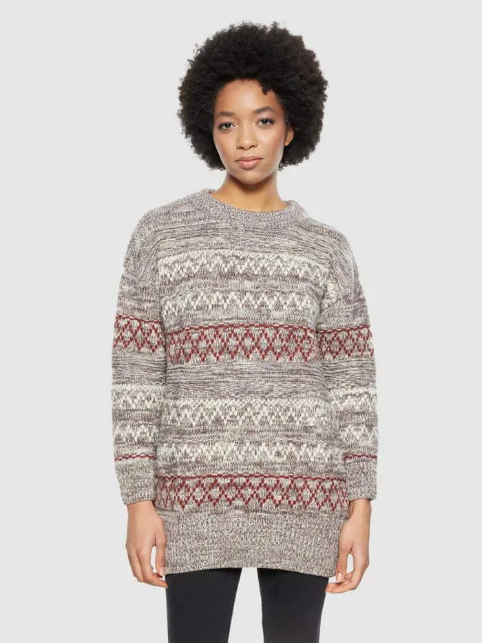 KnowledgeCotton Apparel Knits Lambswool Pattern Loose Crew Neck Rws 8211 Women KnowledgeCotton Apparel Knits Lambswool Pattern Loose Crew Neck Rws 8211 Women
