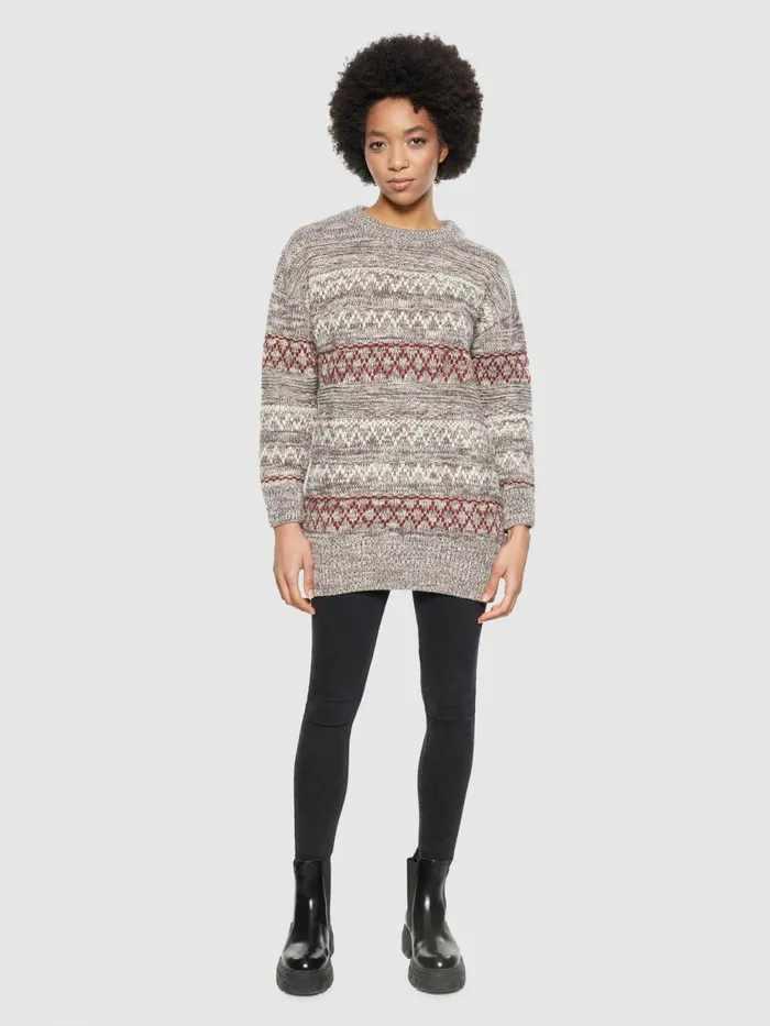 KnowledgeCotton Apparel Knits Lambswool Pattern Loose Crew Neck Rws 8211 Women KnowledgeCotton Apparel Knits Lambswool Pattern Loose Crew Neck Rws 8211 Women