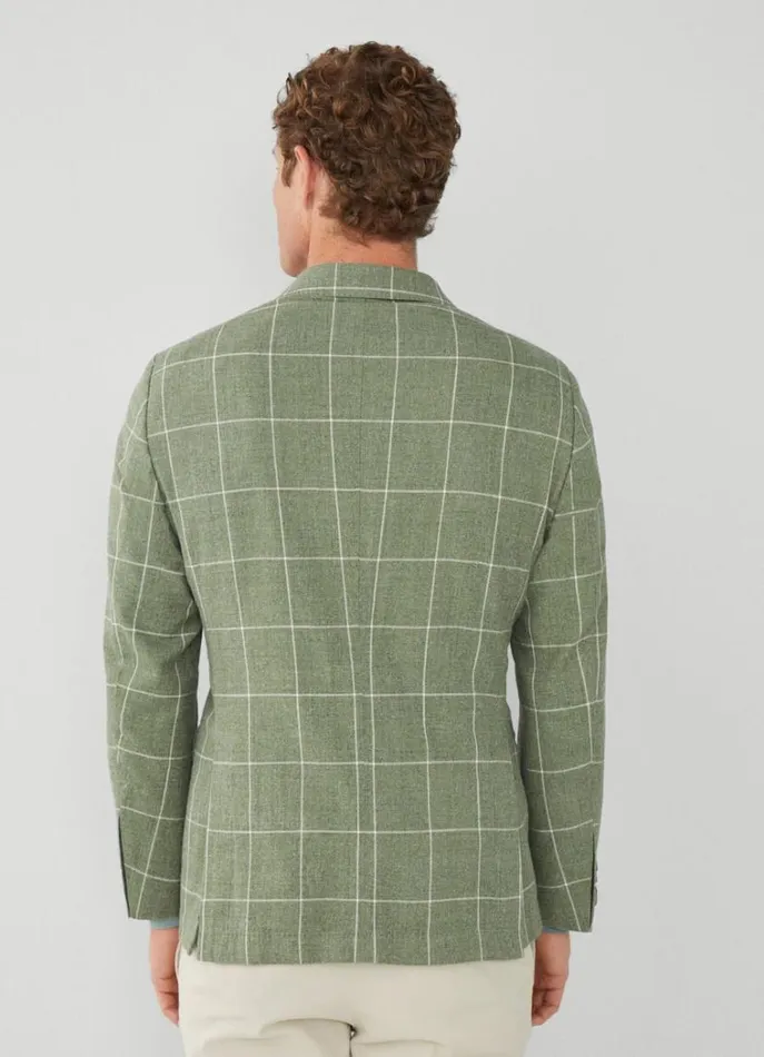 Men Blazers Hackett London Check Blazer Green