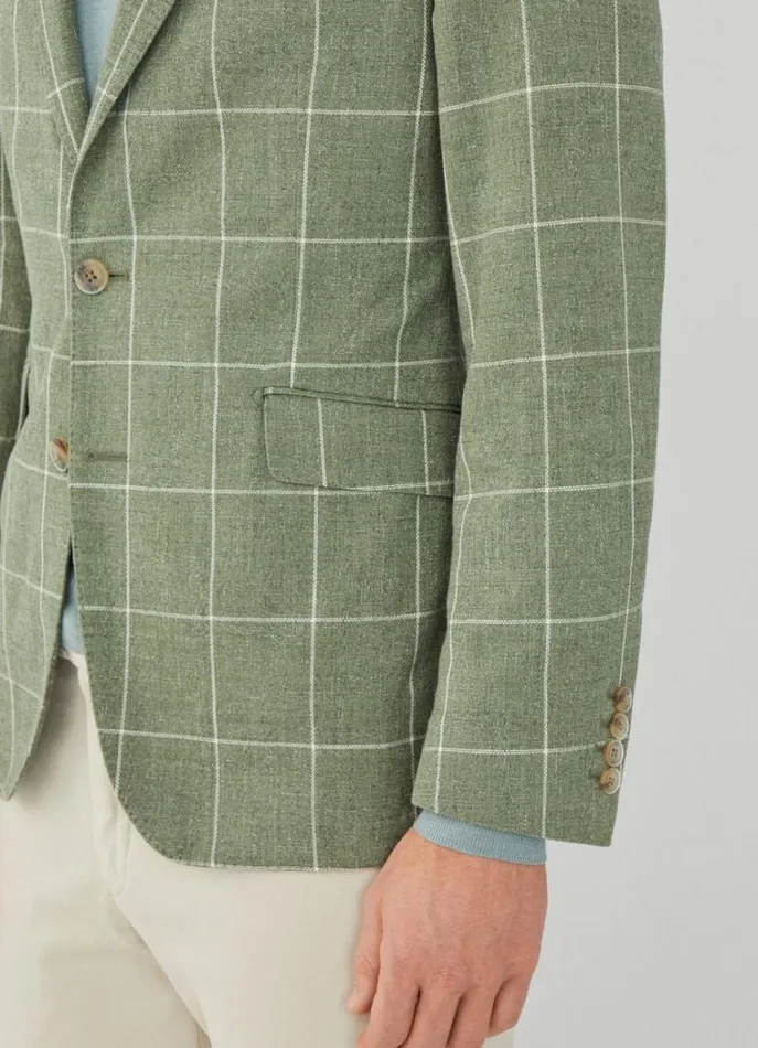 Men Blazers Hackett London Check Blazer Green