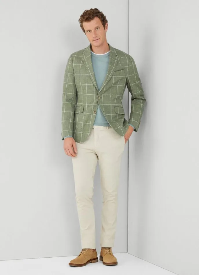 Men Blazers Hackett London Check Blazer Green
