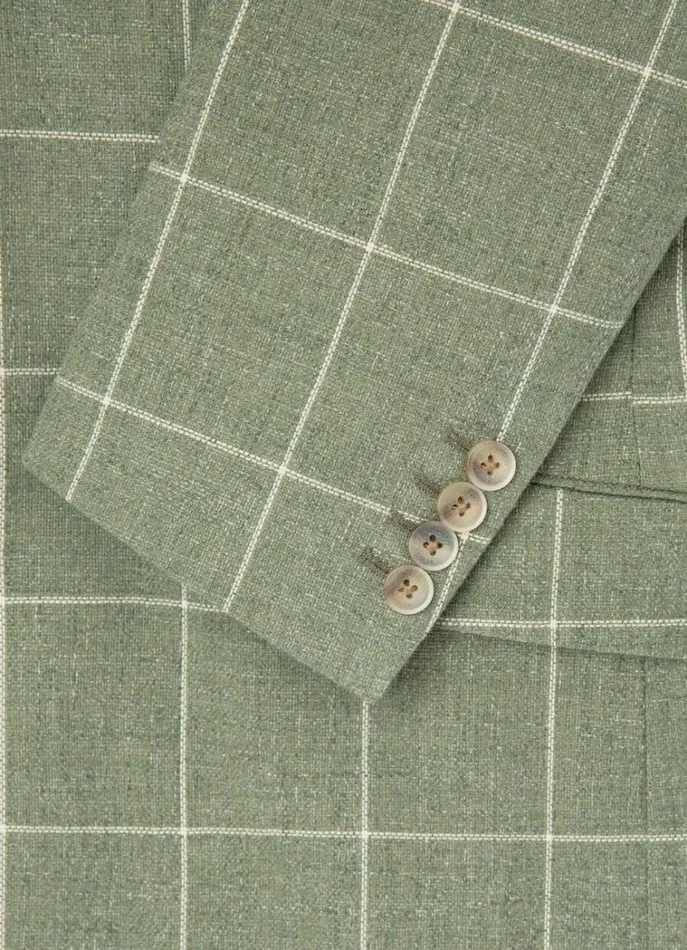 Men Blazers Hackett London Check Blazer Green