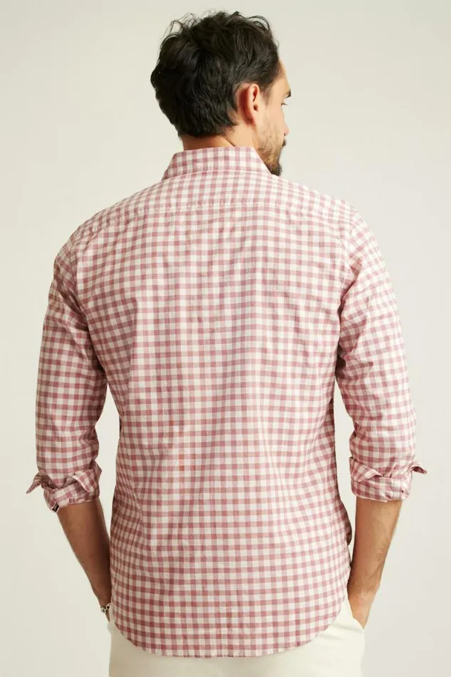 Men Everyday Shirt Rose Pink Gingham Bonobos Business Casual Shirts