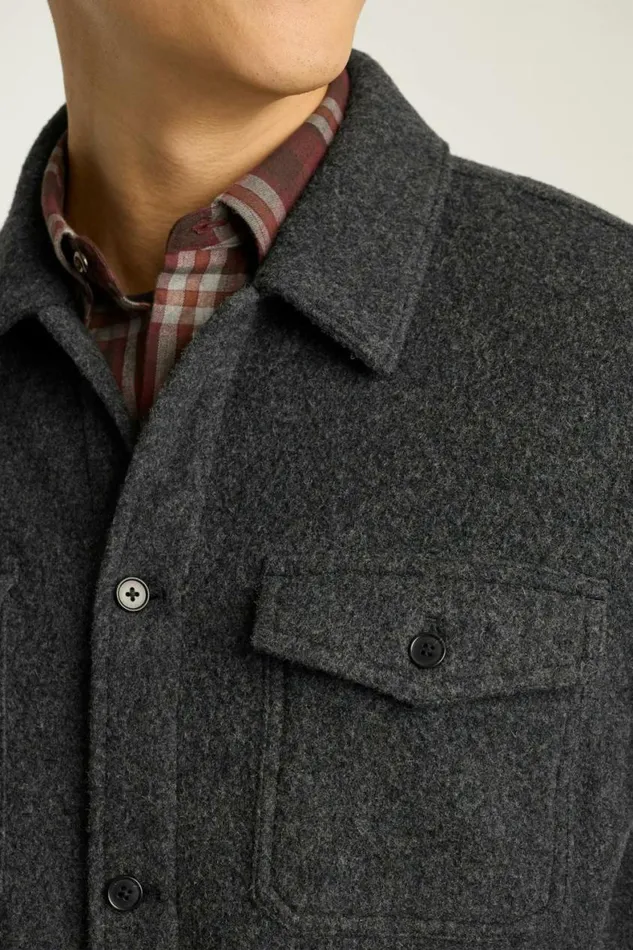 Men Italian Wool Jacket Charcoal Bonobos Overshirts