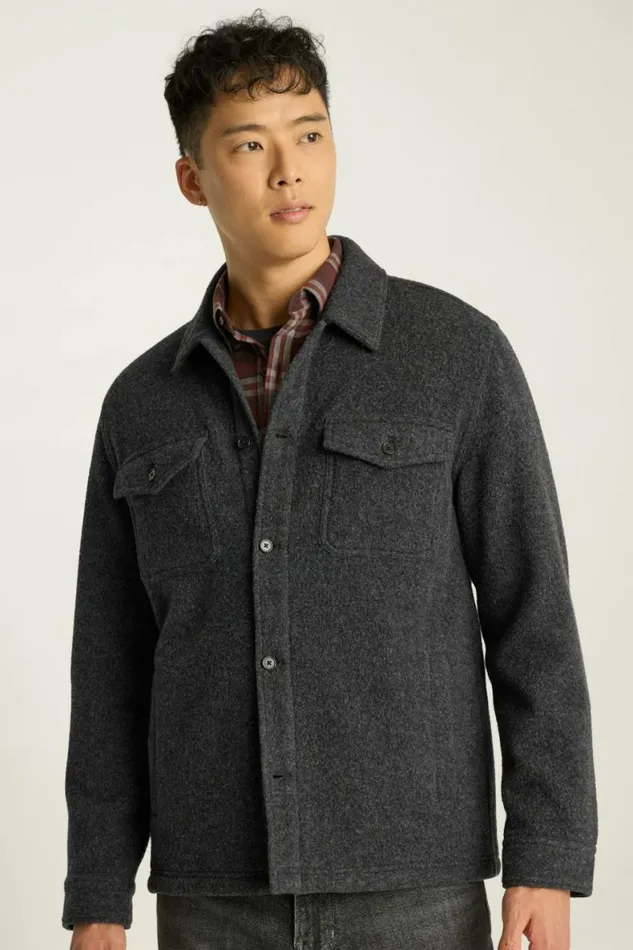 Men Italian Wool Jacket Charcoal Bonobos Overshirts