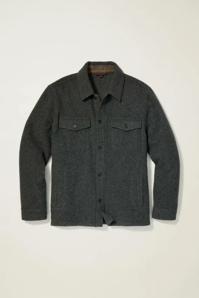 Men Italian Wool Jacket Charcoal Bonobos Overshirts