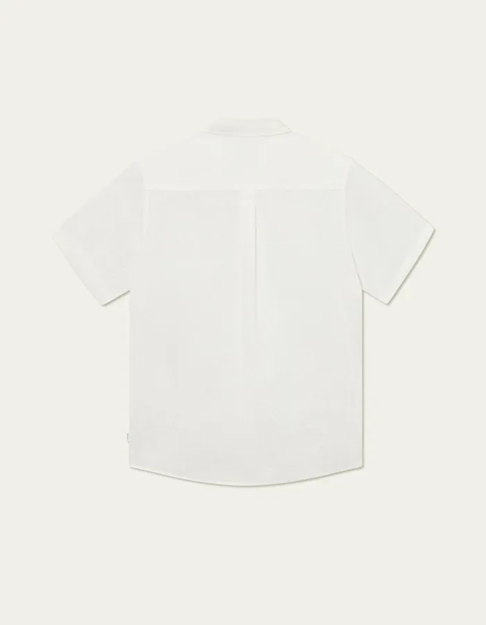 Men Kris Linen SS Shirt 8211 WhiteWhite Les Deux ShirtsOvershirts