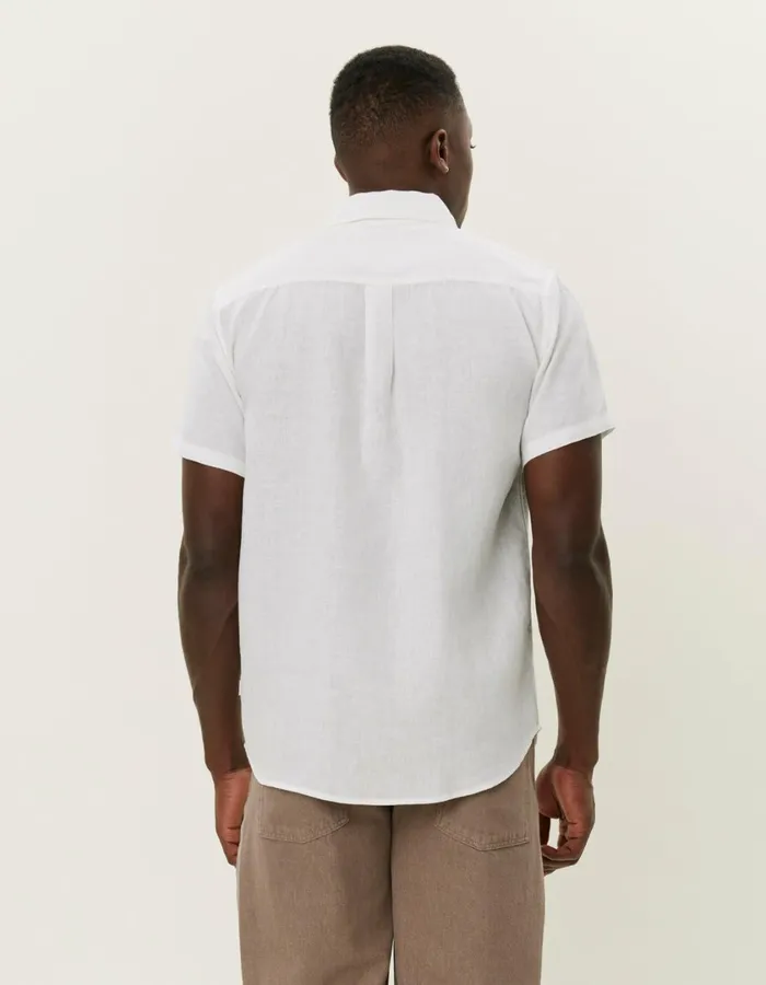 Men Kris Linen SS Shirt 8211 WhiteWhite Les Deux ShirtsOvershirts