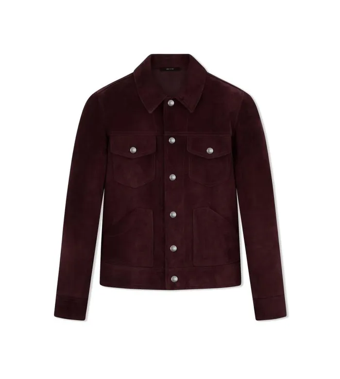 Men Outerwear Tom Ford Buttery Suede Western Blouson