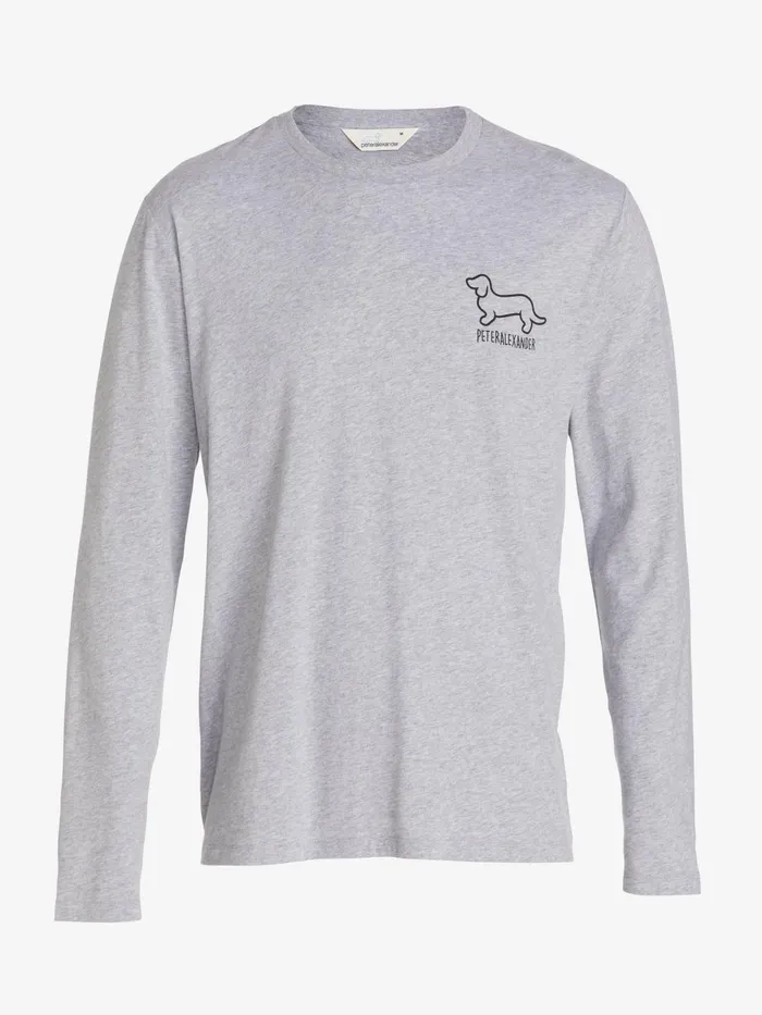 Men Penny Logo Long Sleeve Top Navy Peter Alexander Classic Tops