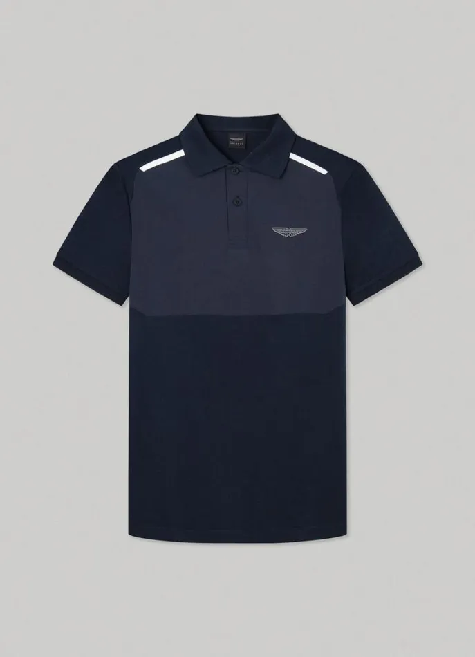 Men Polo Shirts Hackett London Aston Martin Slim Fit Polo Navy