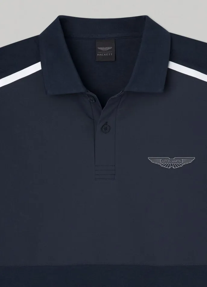 Men Polo Shirts Hackett London Aston Martin Slim Fit Polo Navy