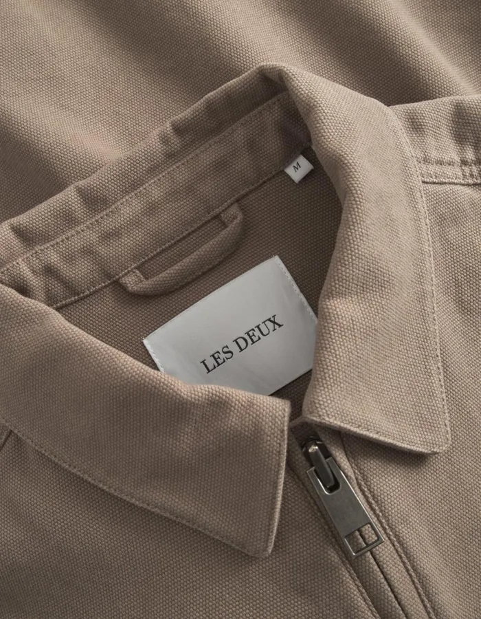 Men Robert Canvas Jacket 8211 Walnut Les Deux JacketsCoats
