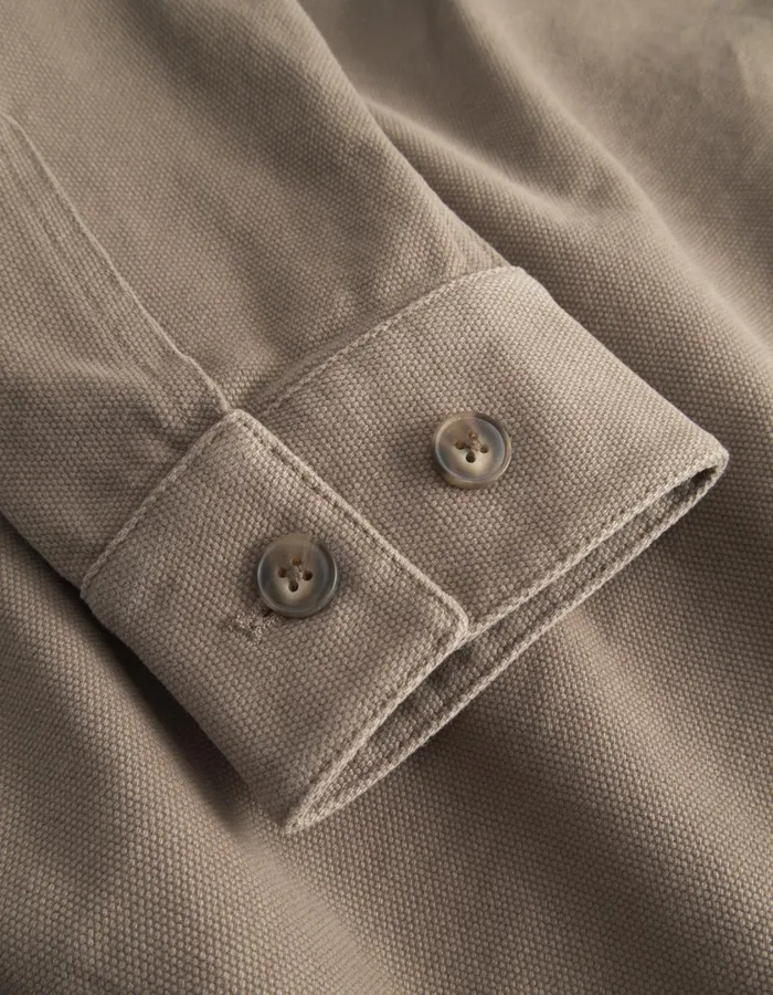 Men Robert Canvas Jacket 8211 Walnut Les Deux JacketsCoats