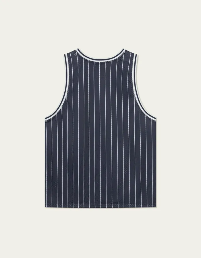 Men Silas Mesh Tank Top 8211 Dark NavyLight Ivory Les Deux Tshirts