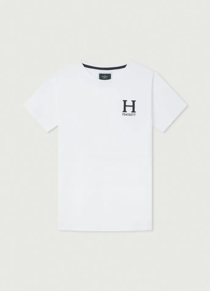 Men Tshirts Hackett London Classic Fit Heritage TShirt White