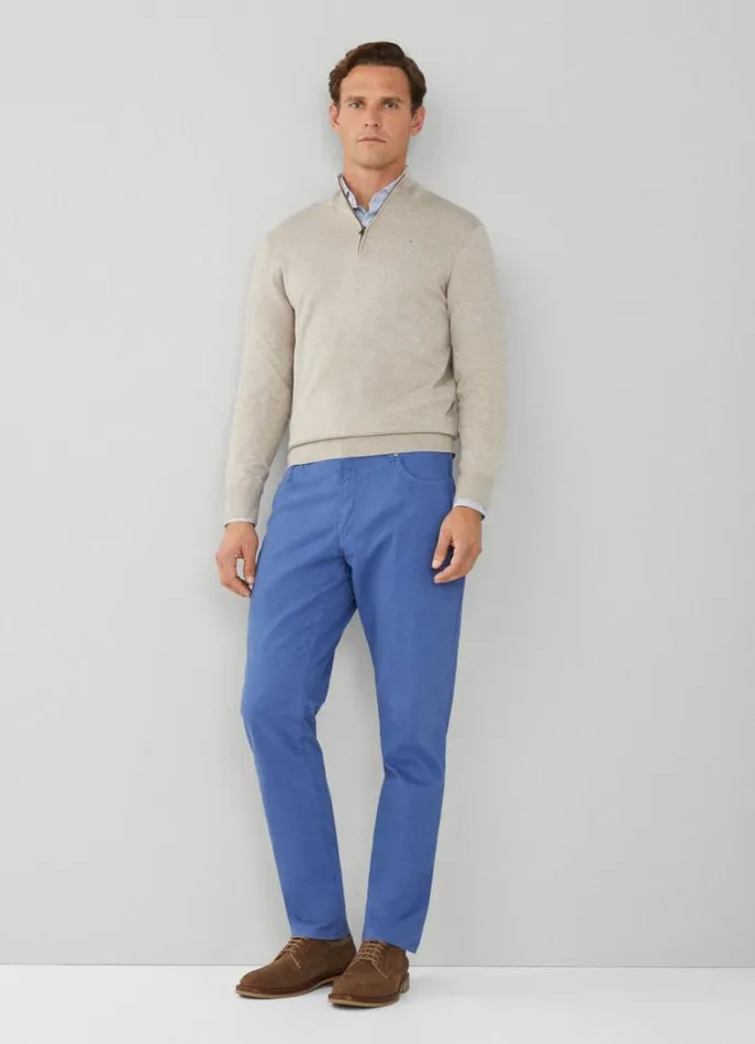 Men Trousers and Chinos Hackett London Regular Fit Trinity Trousers Avio