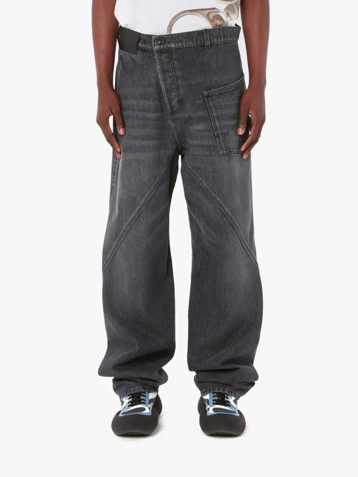 Men Trousers and Shorts JW Anderson TWISTED WORKWEAR DENIM JEANS Grey Men Trousers and Shorts JW Anderson TWISTED WORKWEAR DENIM JEANS Grey