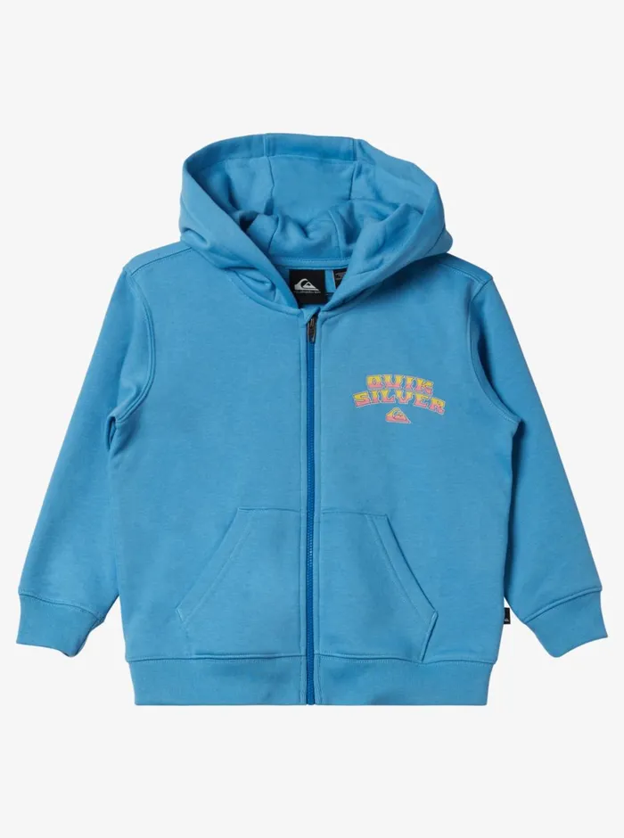 Quiksilver 816 Going Big Zip Pullover Sweatshirt Azure Blue Boys Sweatshirts and Hoodies
