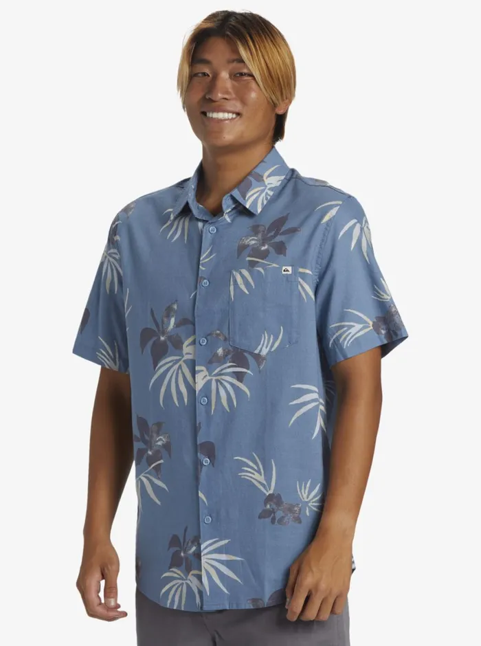 Quiksilver Apero Classic Short Sleeve Woven Shirt Blue Shadow Aop Mix Bag Mens Shirts and Polos Quiksilver Apero Classic Short Sleeve Woven Shirt Blue Shadow Aop Mix Bag Mens Shirts and Polos