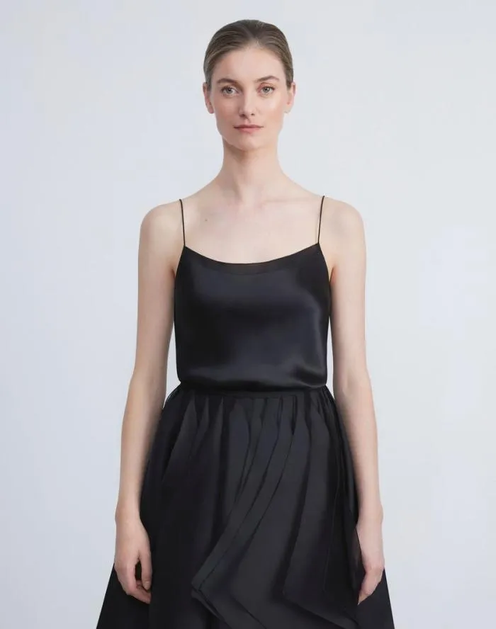Ready To Wear Silk Charmeuse Camisole Black Lafayette 148 New York Blouses and Shirts