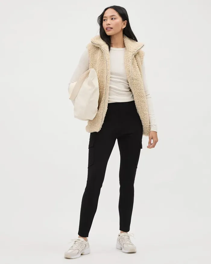 RWandCO HighRise Black Legging Pant With Cargo Pockets Black 8211 Women