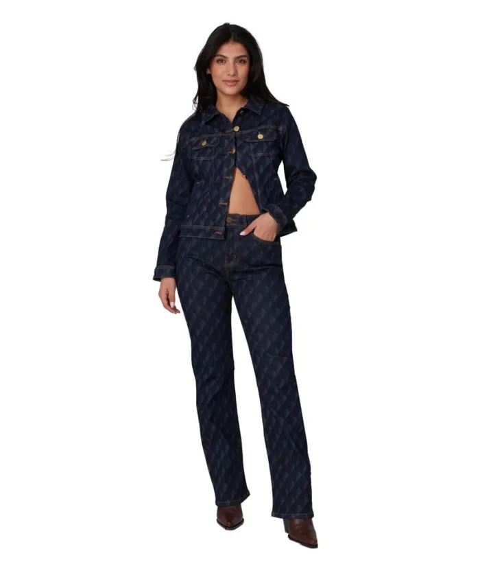 RWandCO Jeans Lola Jeans DENVERDRF High Rise Straight Jeans Dark Blue 8211 Women