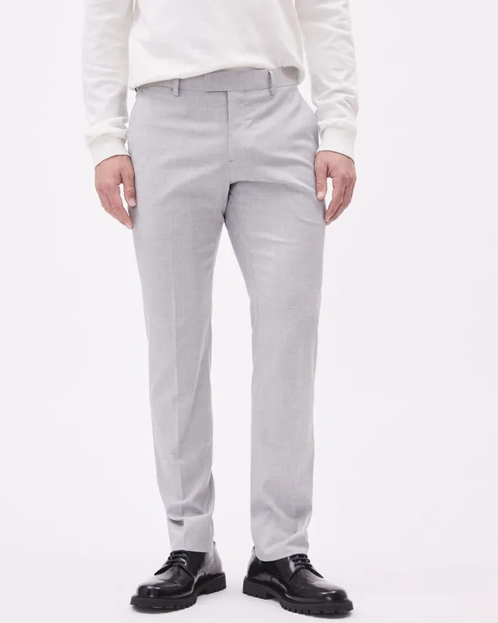 RWandCO Suit Pants SlimFit Grey Checkered Suit Pant Formal Grey 8211 Men