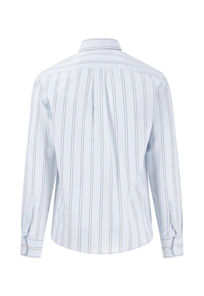 Shirts Men FYNCHHATTON Shirt With Buttondown Collar And Stripes Summer Breezeturf Green