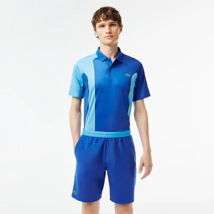 Shorts and Swim Men Lacoste Mens SPORT X Novak Djokovic Colorblock Shorts Blue Yellow Gsk Shorts and Swim Men Lacoste Mens SPORT X Novak Djokovic Colorblock Shorts Blue Yellow Gsk