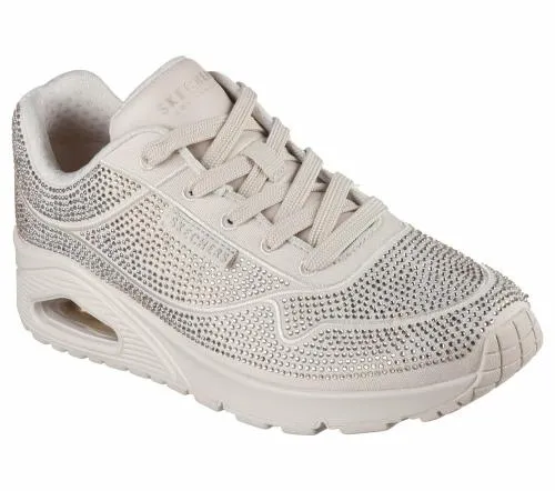 Uno 8211 Disco Rave Taupe Women SKECHERS Lace Up