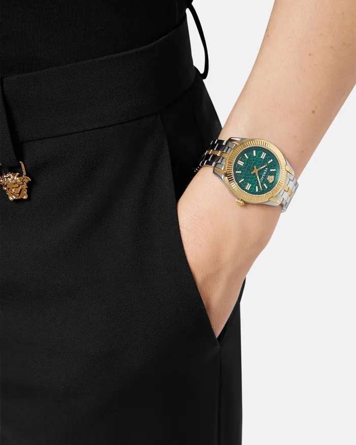 Watches Women Versace Greca Time Lady Watch Silver