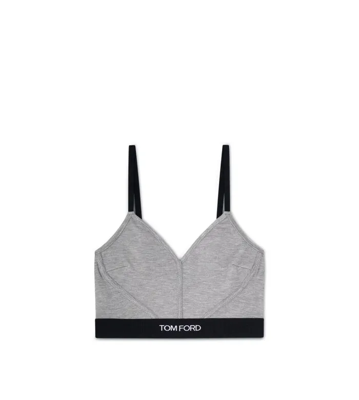 Women Bras Tom Ford Modal Signature Top Grey Melange