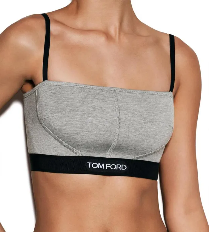 Women Bras Tom Ford Modal Signature Top Grey Melange Women Bras Tom Ford Modal Signature Top Grey Melange