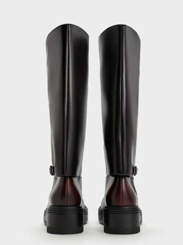 Women Davis Buckled FoldOver Boots 8211 Dark Brown CHARLES and KEITH Boots