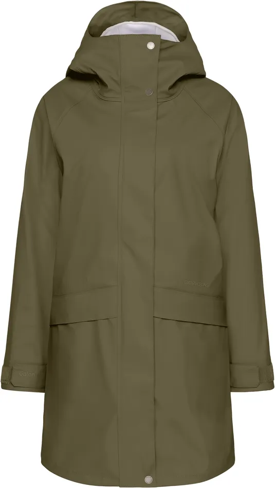 Women Elly Parka Galon Fog Green Didriksons Autumn Jackets
