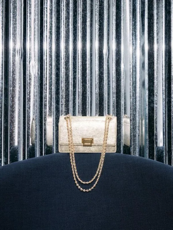Women Everline Glittered BraidedStrap Shoulder Bag 8211 Gold CHARLES and KEITH Shoulder Bags