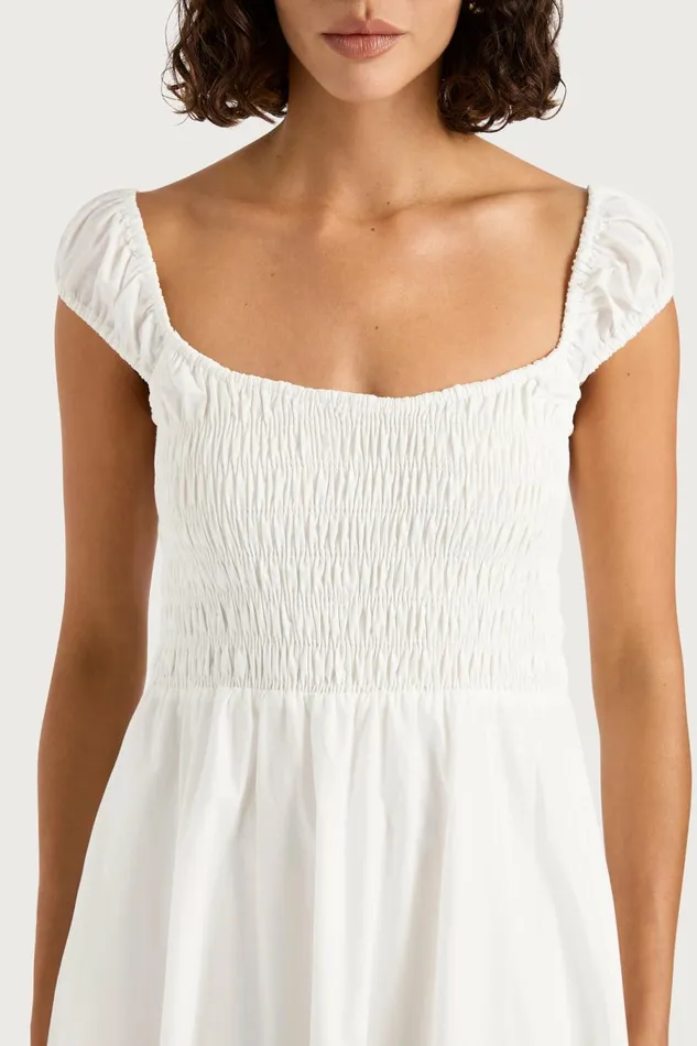 Women Faithfull The Brand Midi Dresses Lene Midi Dress White